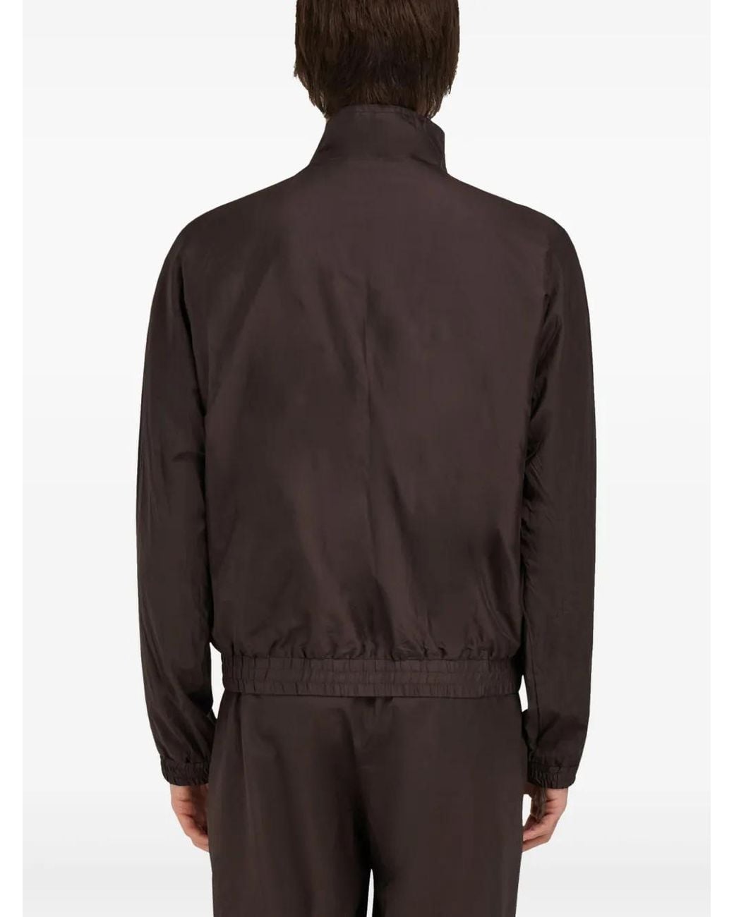 Ferragamo Gray Zip-Up Bomber Jacket for men