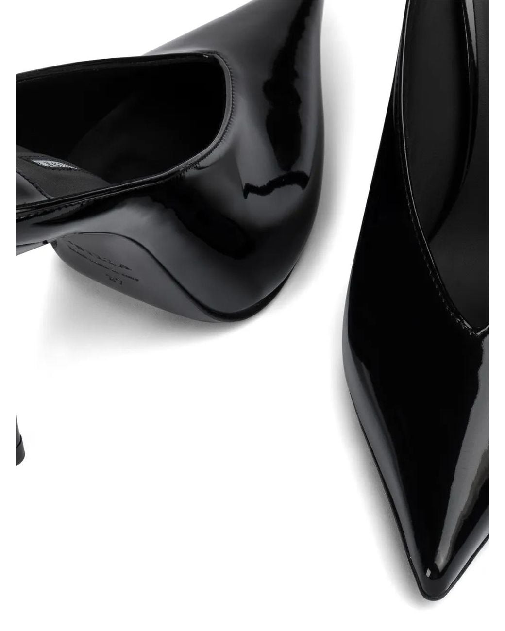 Le Silla Black Clivage Leather Mules