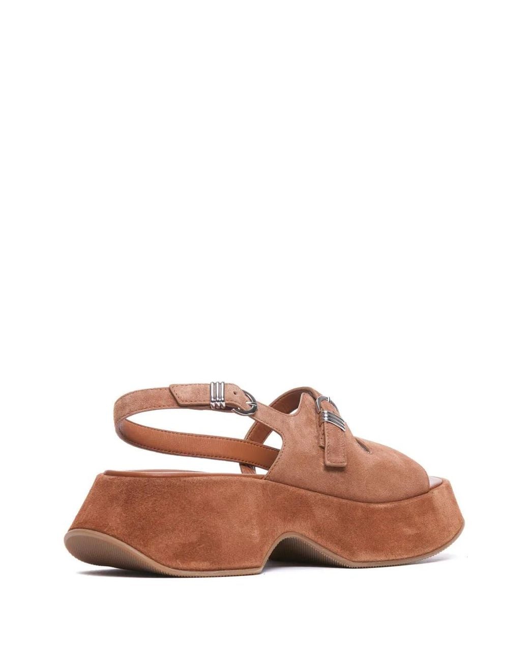 Vic Matié Brown 60Mm Suede Sandals
