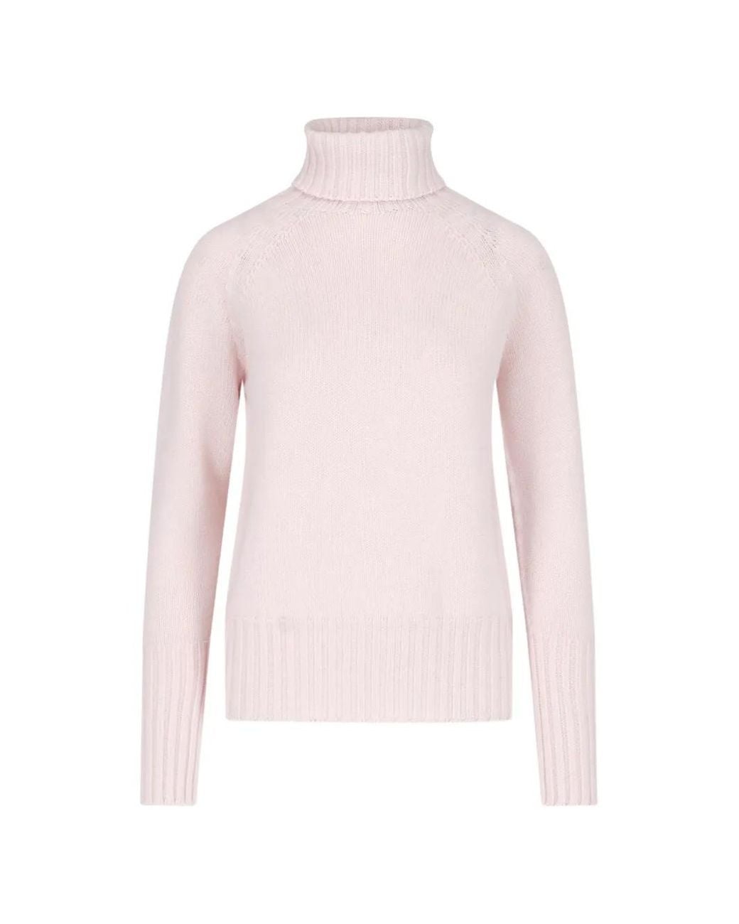 Drumohr Pink Roll-Neck Raglan-Sleeve Sweater