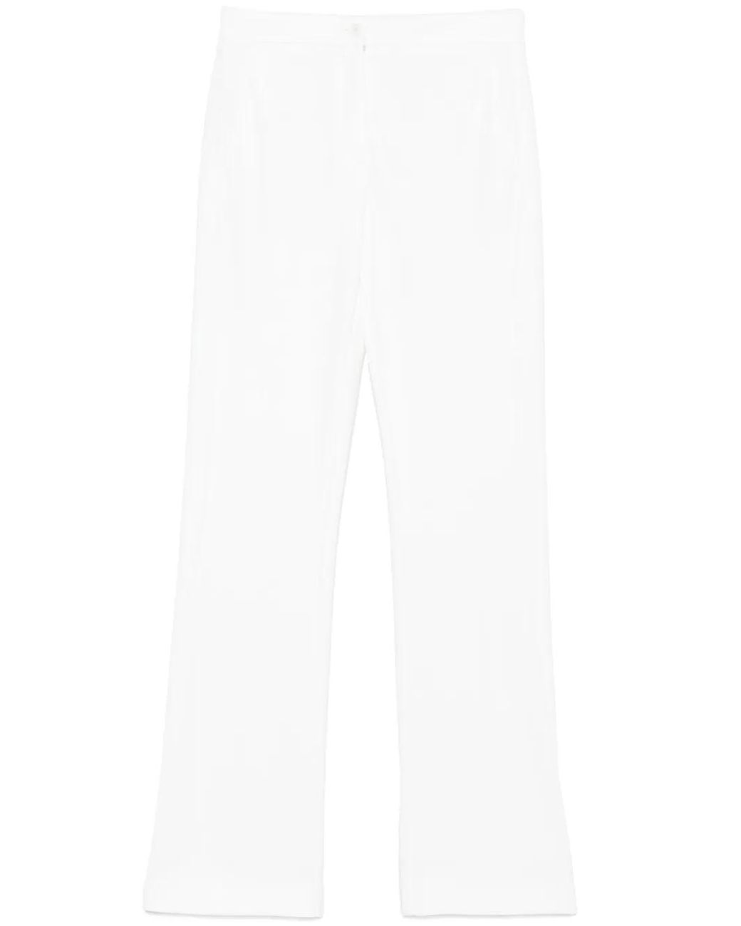 Pinko White Elegant Flared Trousers