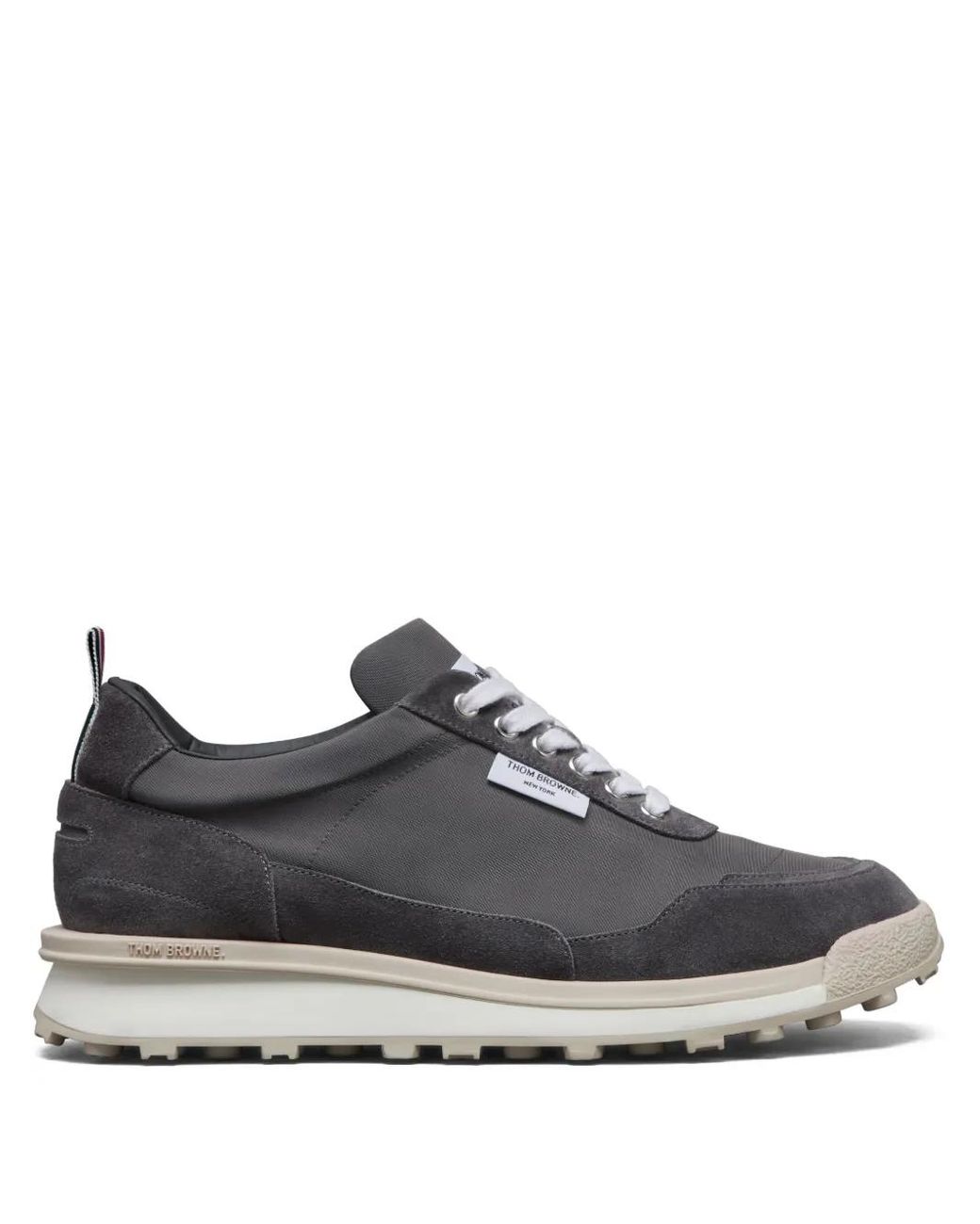 Thom Browne Black Double Tech Nylon Alumni Sneakers for men