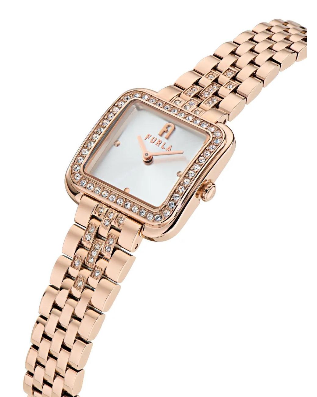 Furla White Diamante 30Mm Watch