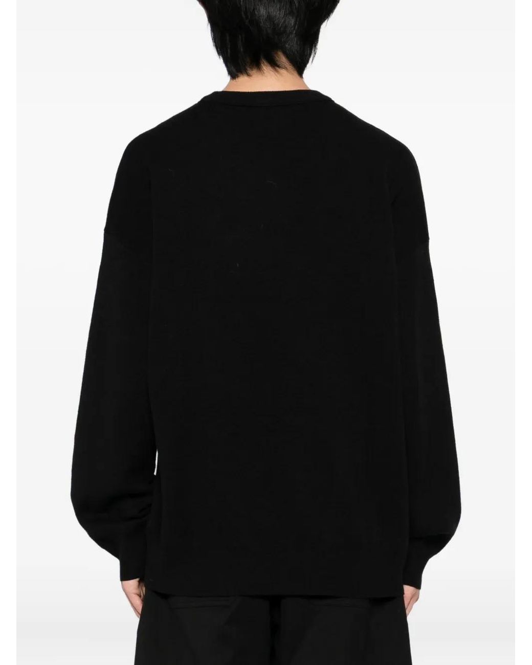 Chocoolate Black Bear-Print Jumper for men