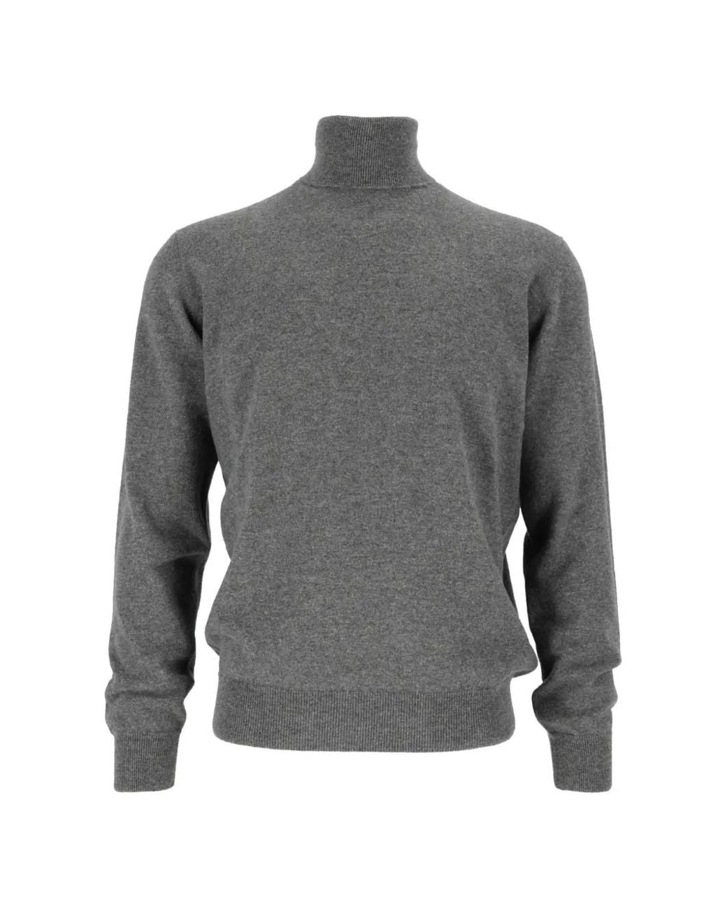 FILIPPO DE LAURENTIIS Gray Roll-Neck Cashmere Sweater for men