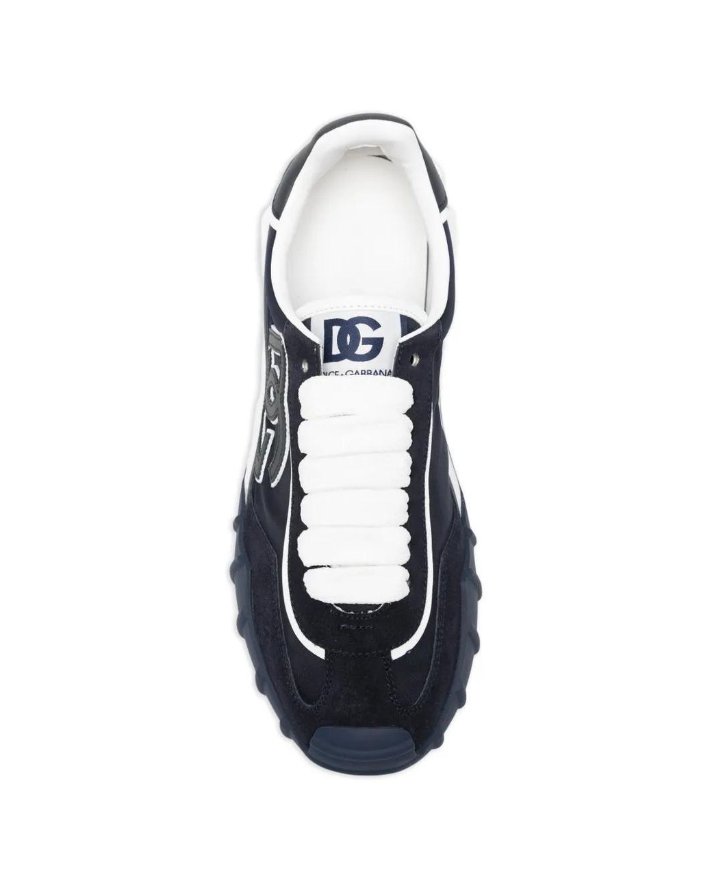 Dolce & Gabbana White Dg-Logo Lace-Up Sneakers for men