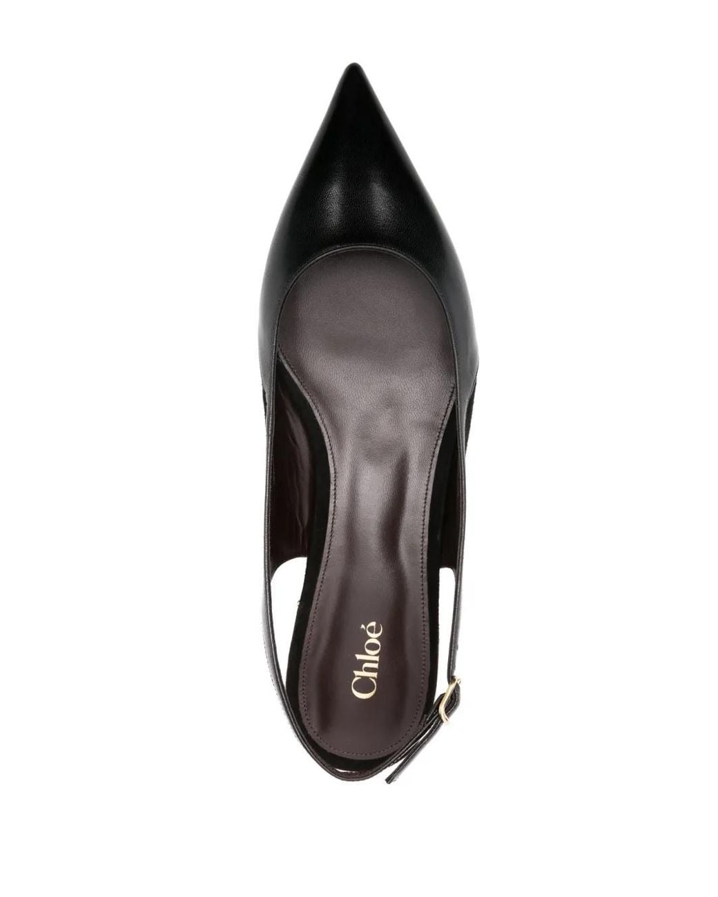 Chloé Black Saada Leather Ballerina Shoes