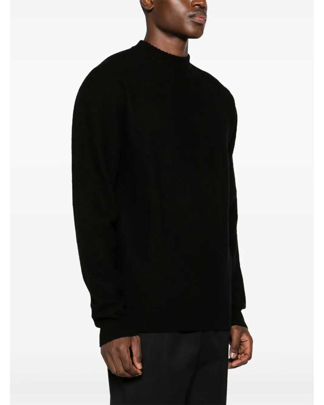 Jil Sander Black Logo Sweater for men