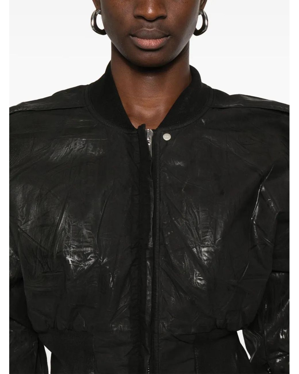Rick Owens Black Flight Bomber Jacket