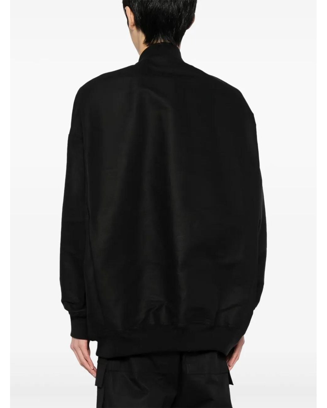 Rick Owens Black Zip-Up Bomber Jacket for men