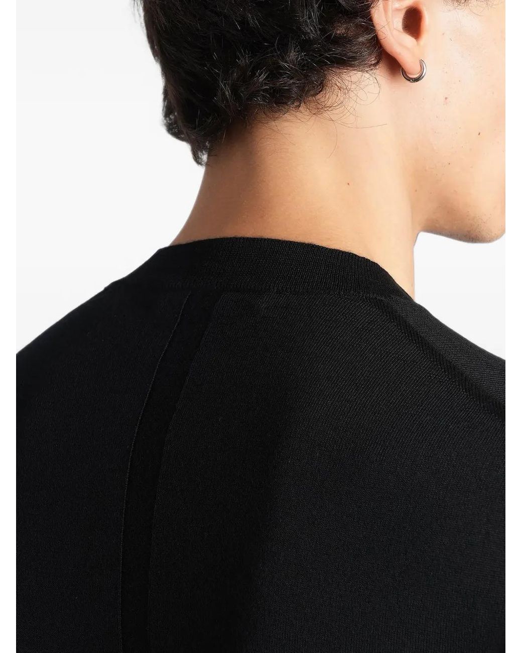 Low Brand Black K109 Central-Seam Sweater for men