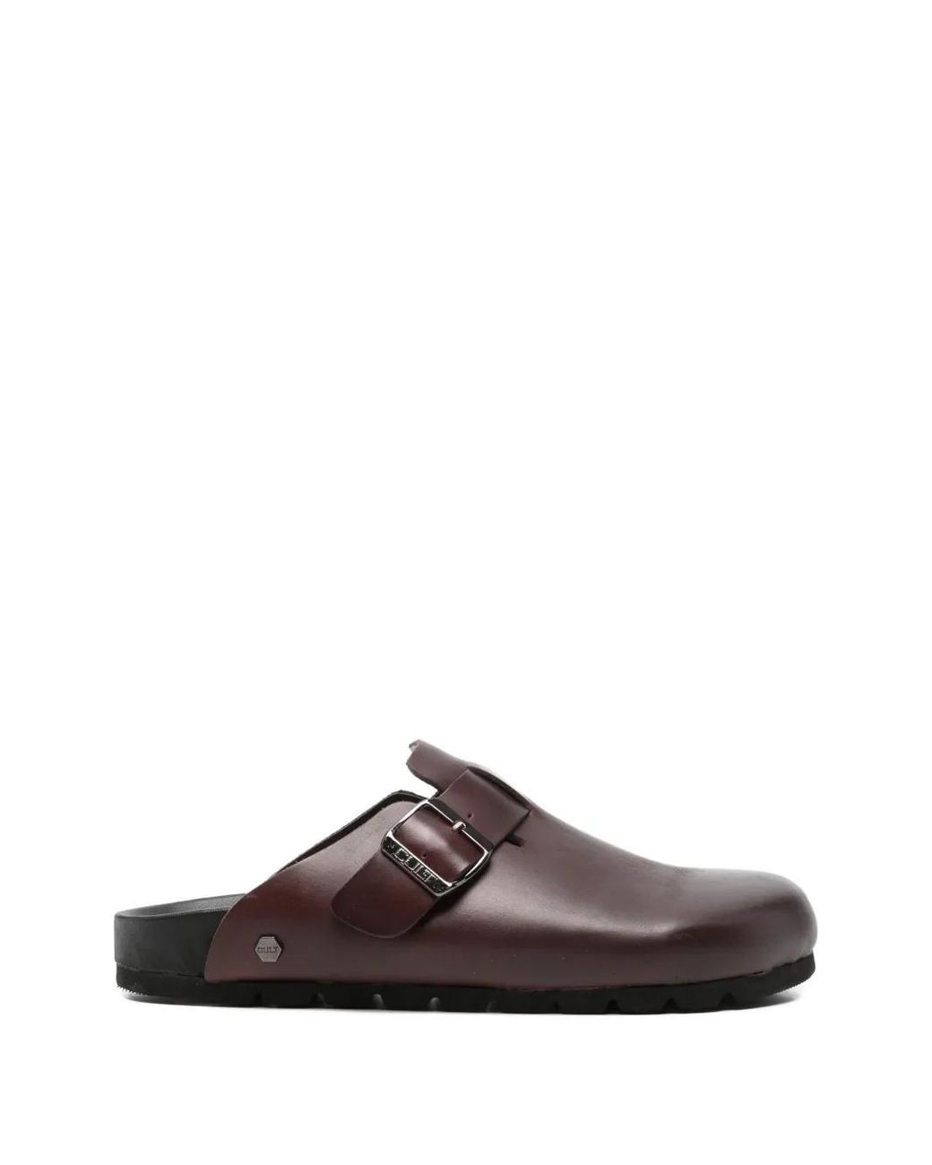 Cult Brown Scorpion 4783 Buckle-Strap Leather Mules for men