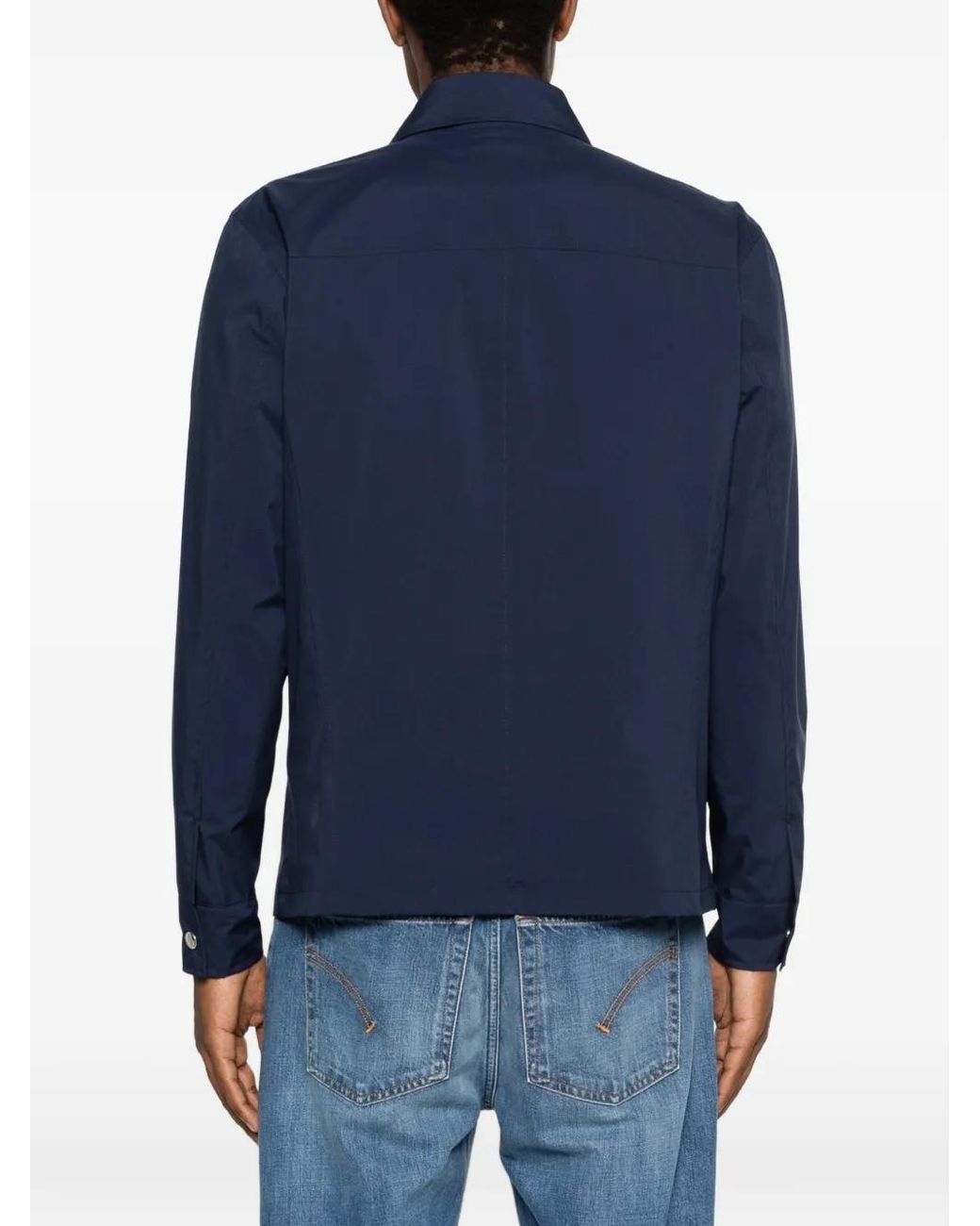 Barba Napoli Blue Row Jacket for men