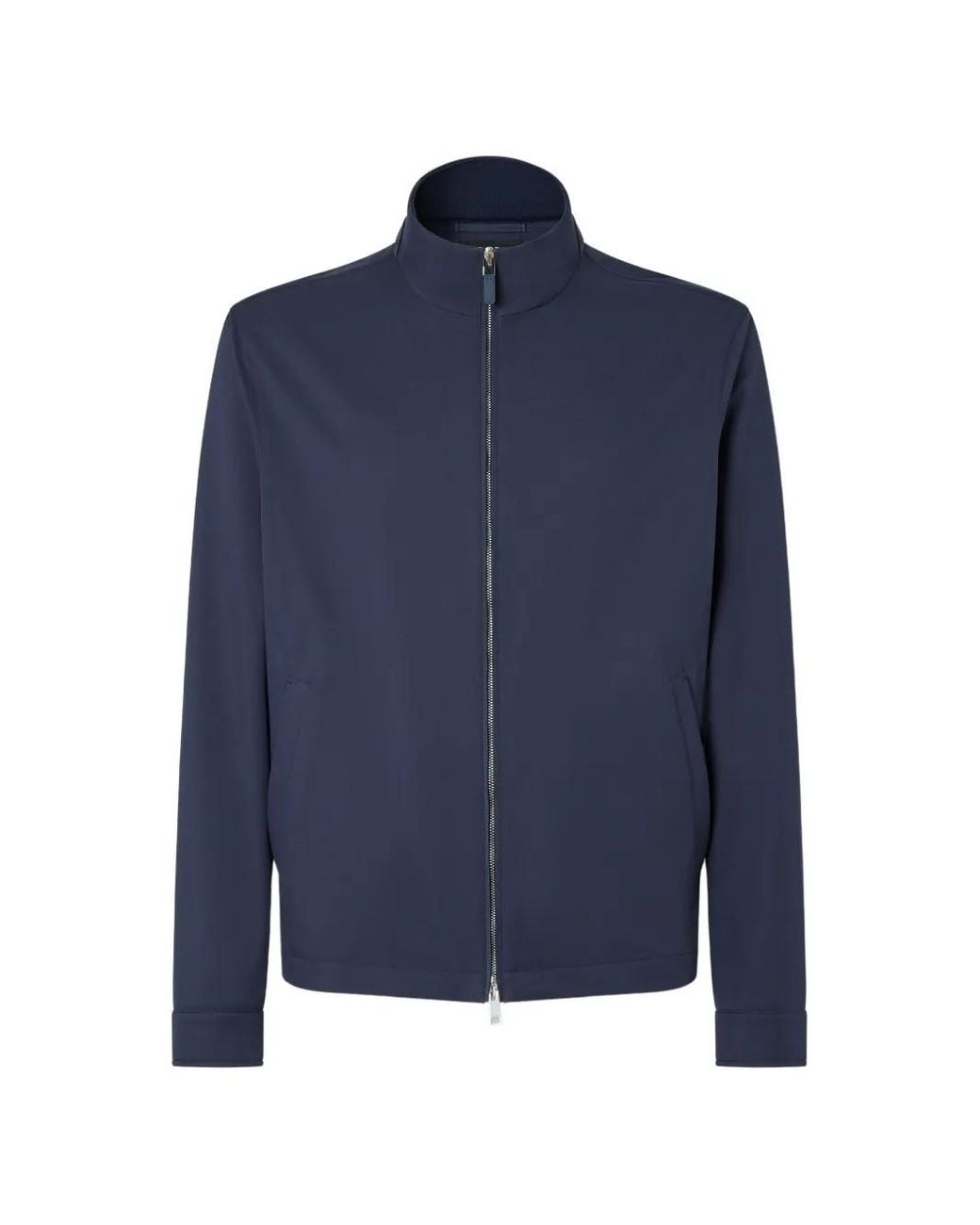 Zegna Blue Motorin Zi-Up Blouson Jacket for men