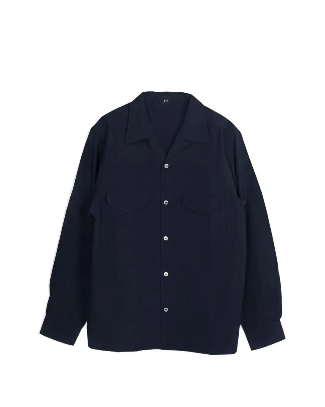 TAIGA TAKAHASHI Blue Lot.101 Open-Collar Shirt for men