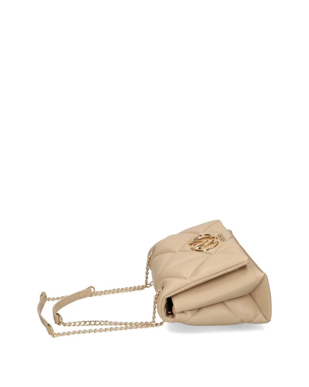 Love Moschino Natural Quilted Chain-Strap Shoulder Bag
