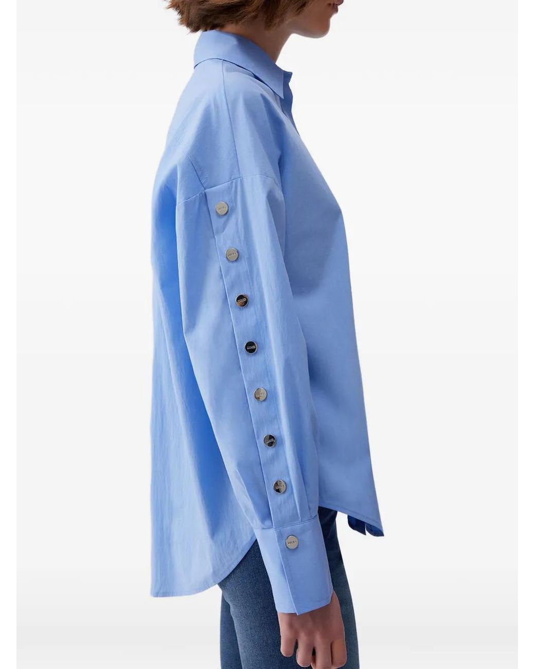 Camisa Con Apliques Liu Jo de color Blue