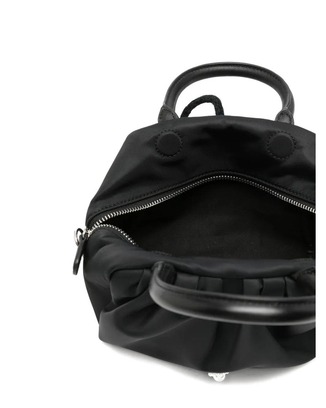 Simone Rocha Black Mini Pearl-Embellished Gathered Tote Bag