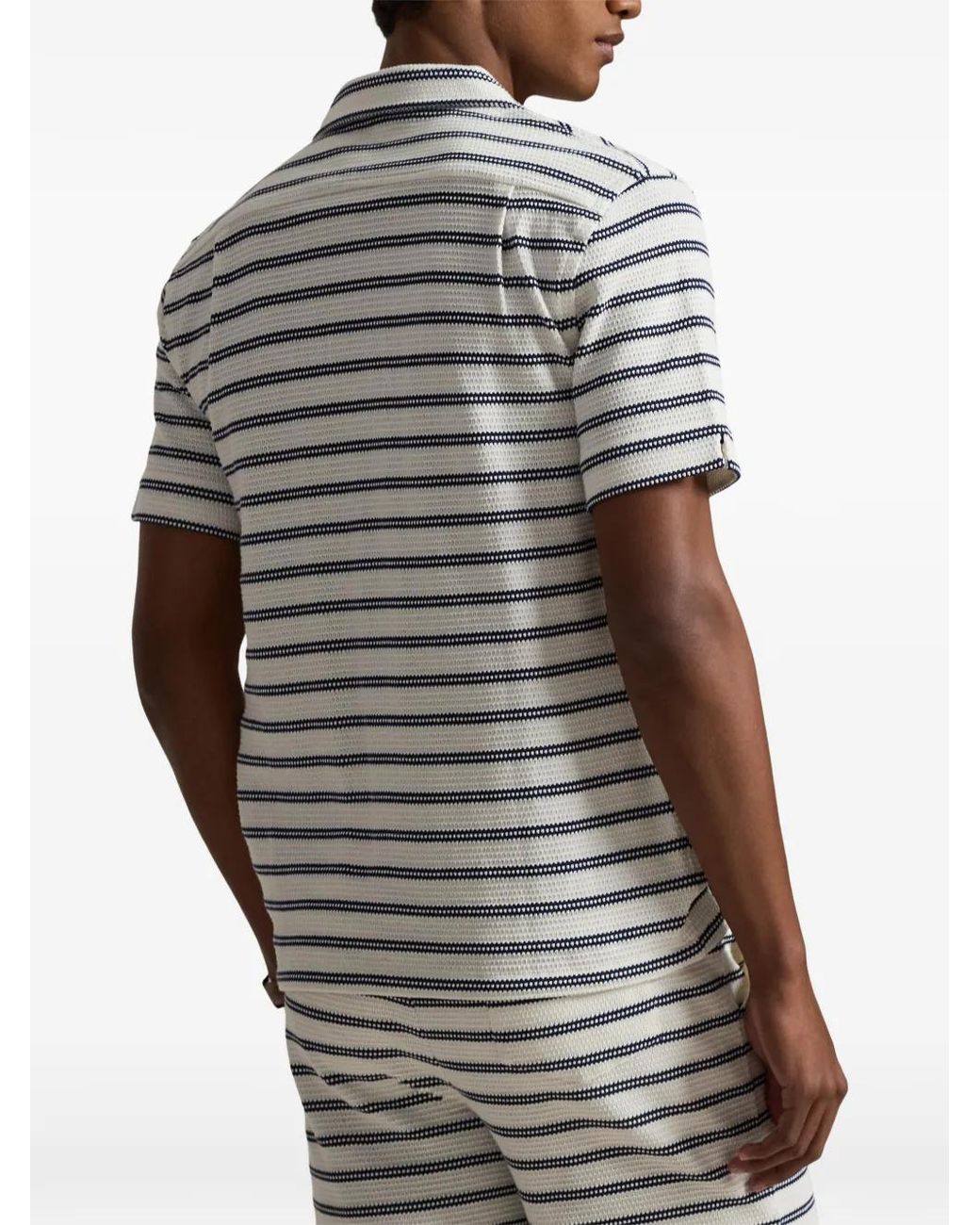 Polo Ralph Lauren Gray Chemise Rayée À Poche Poitrine for men