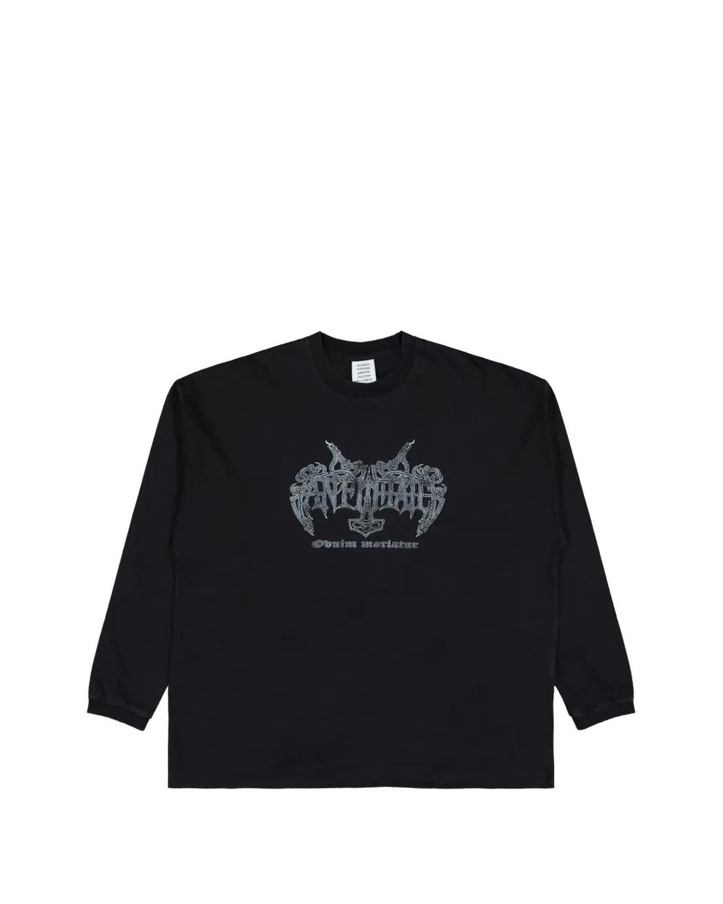 Vetements Black Antihate Graphic-Print T-Shirt for men