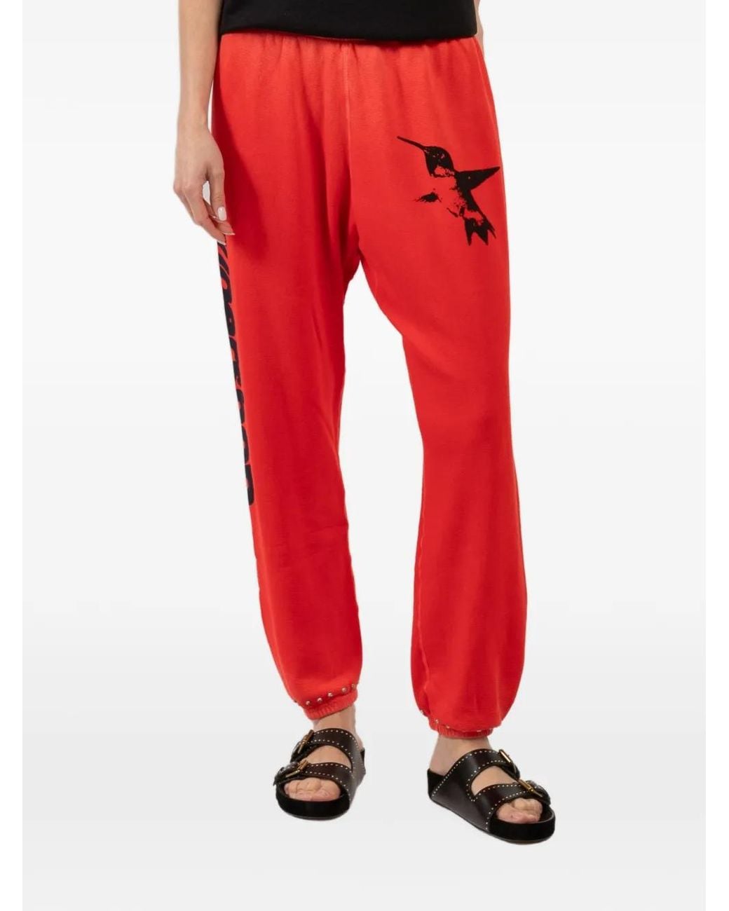 Freecity Red Hummingbird Studded Trousers