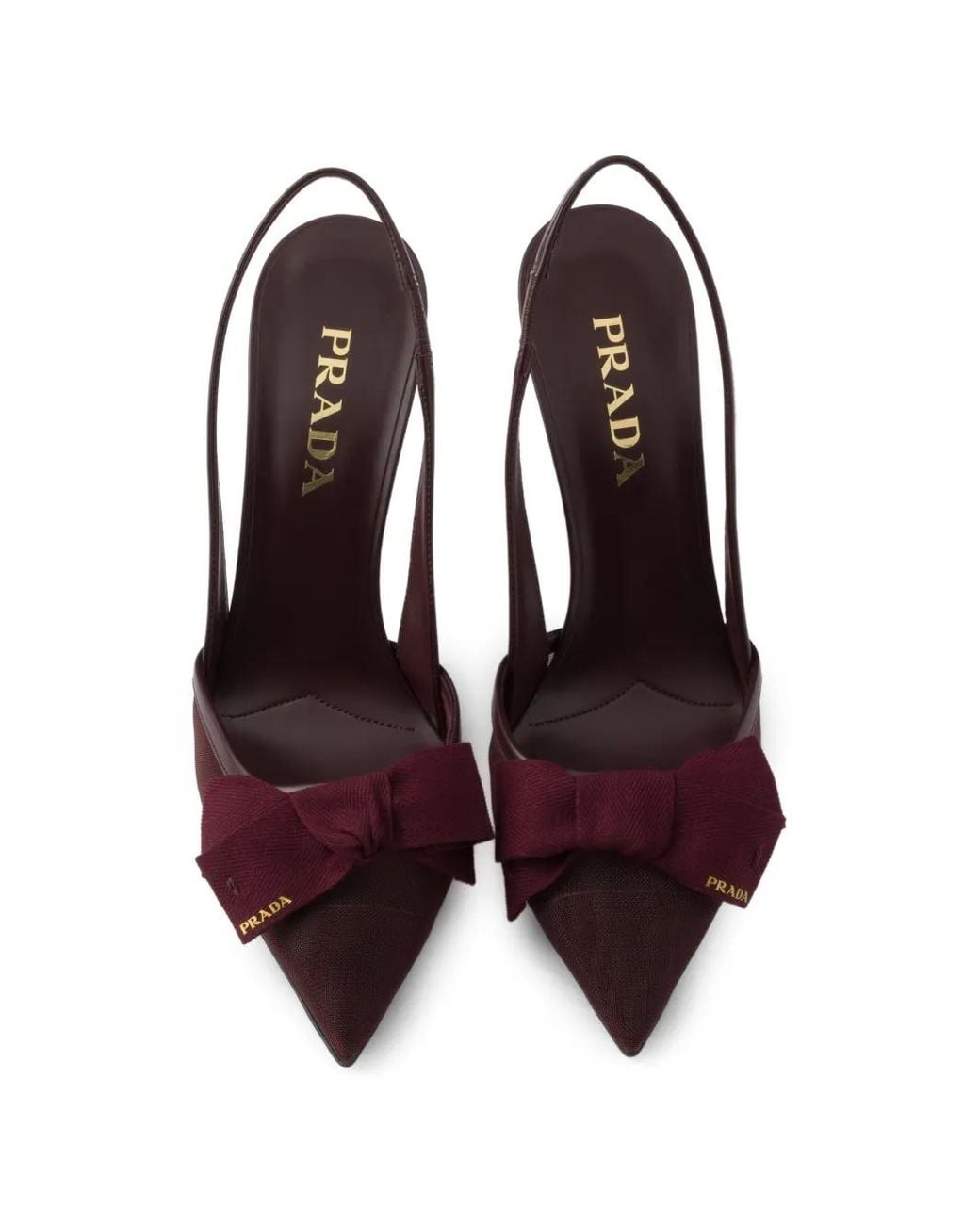 Prada White Mesh Fabric Slingback Pumps