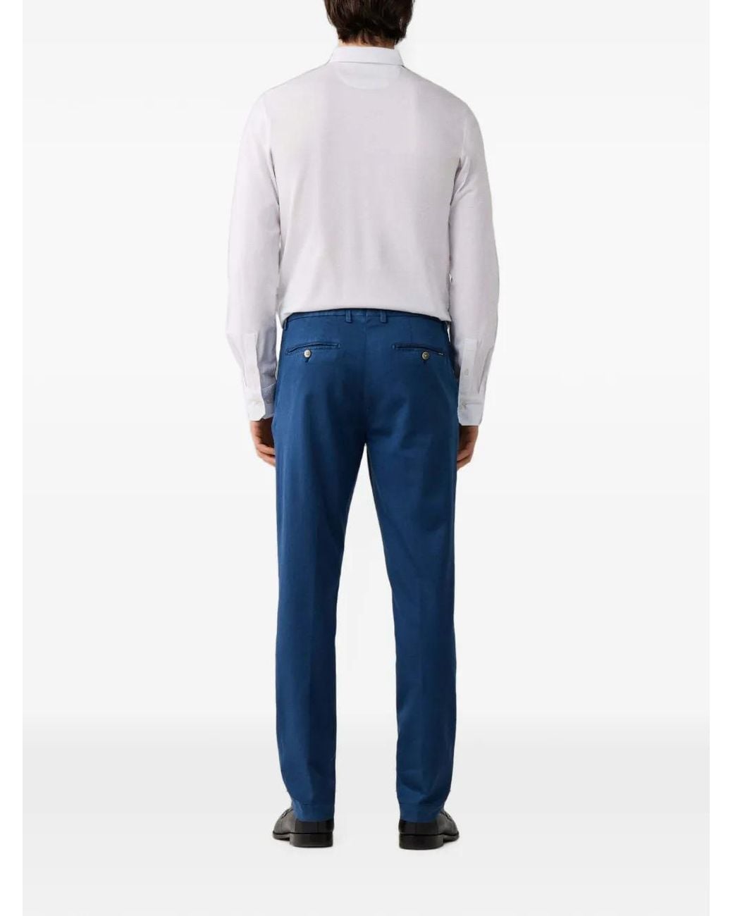 Hackett Blue Kensington Slim-Fit Trousers for men