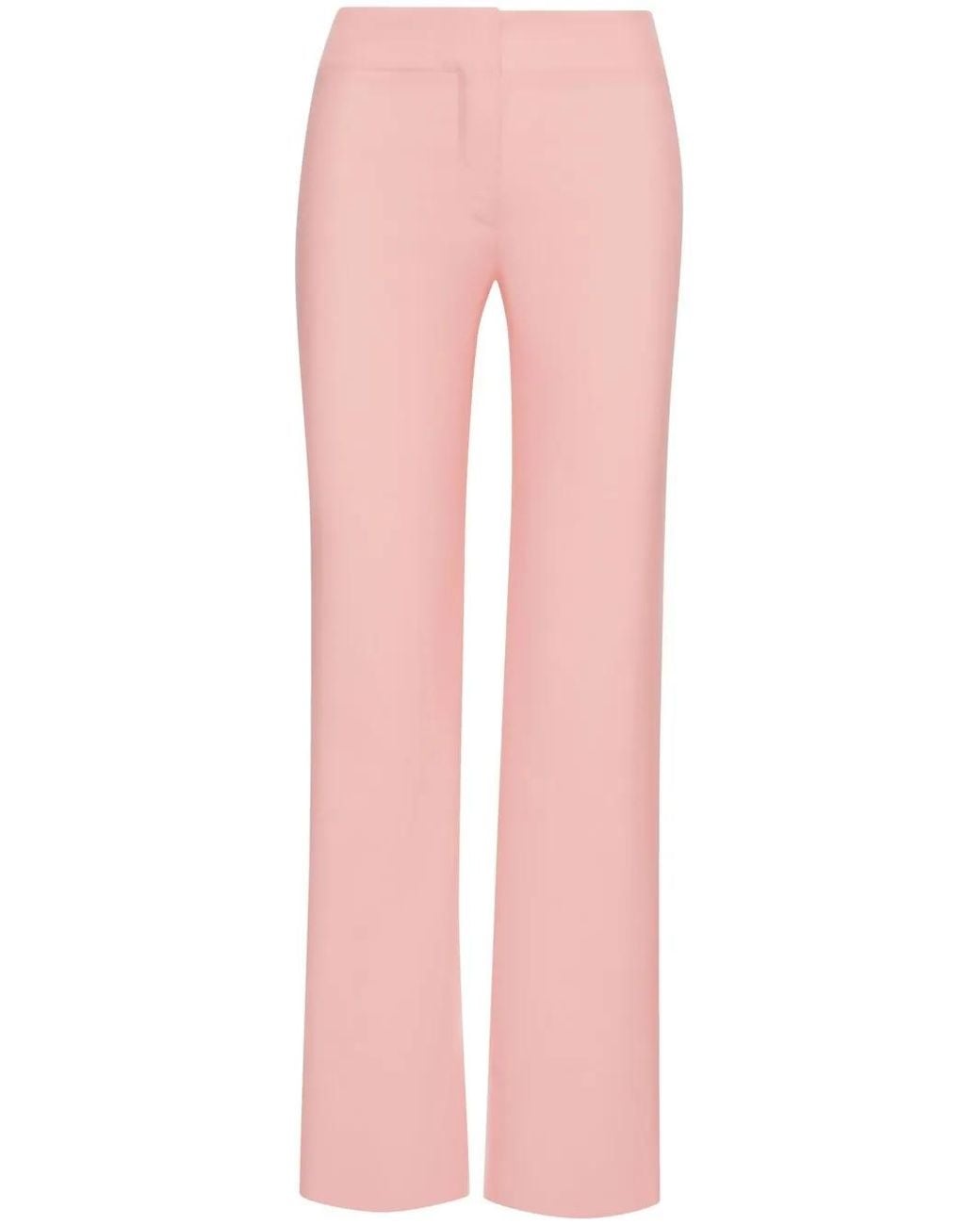 Oscar de la Renta Pink Straight-leg Trousers