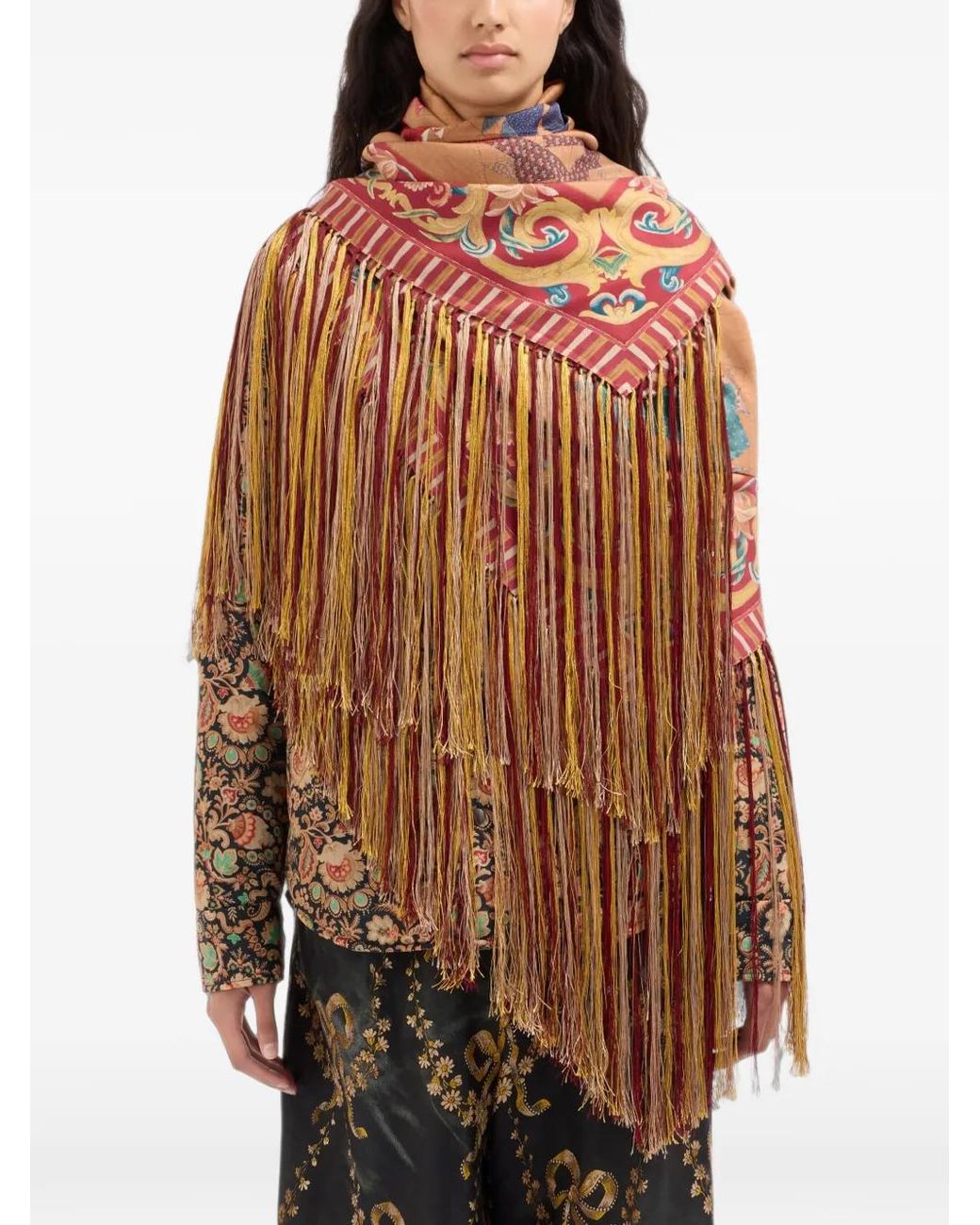 Pierre Louis Mascia White Aloeuw Shawl Scarf