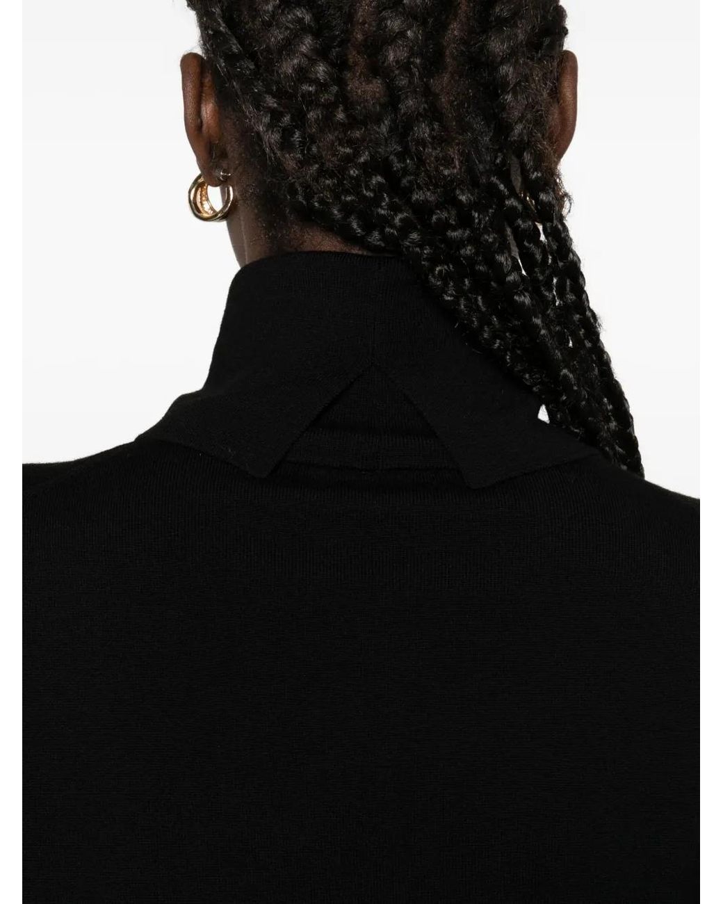 P.A.R.O.S.H. Black Turtleneck Long-Sleeve Sweater