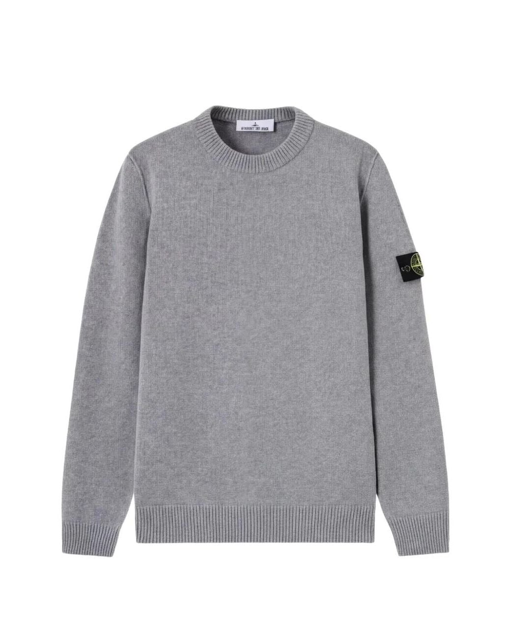 Stone Island Trui Met Logopatch in het Gray voor heren