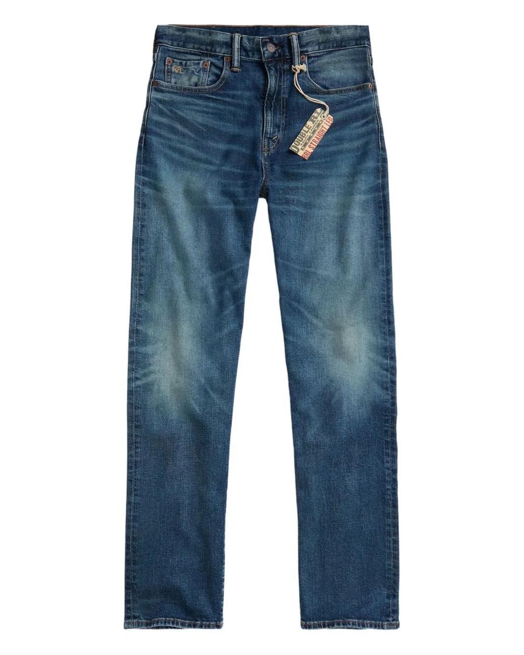 Vaqueros Con Logo Bordado RRL de color Blue