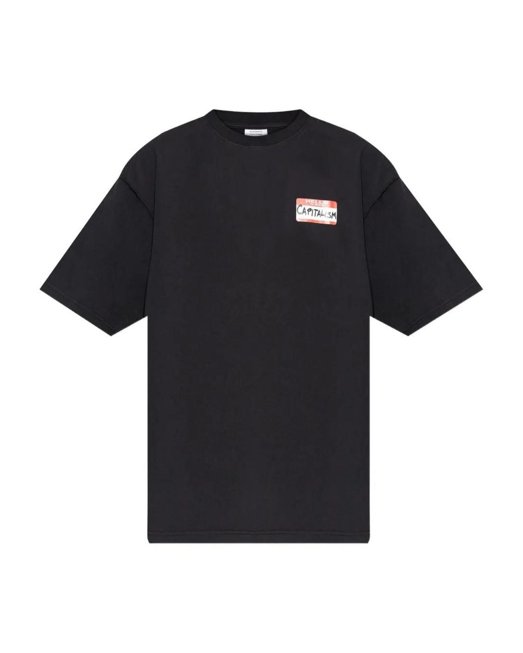 Vetements Black My Name Is T-Shirt for men