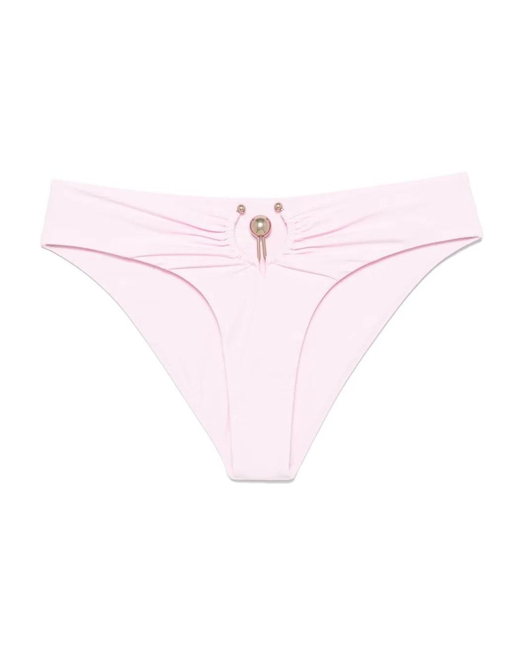 Christopher Esber Pink Ruched Orbit Bikini Bottoms