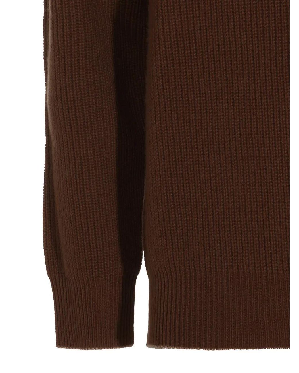 Canali Gerippter Pullover in Brown für Herren