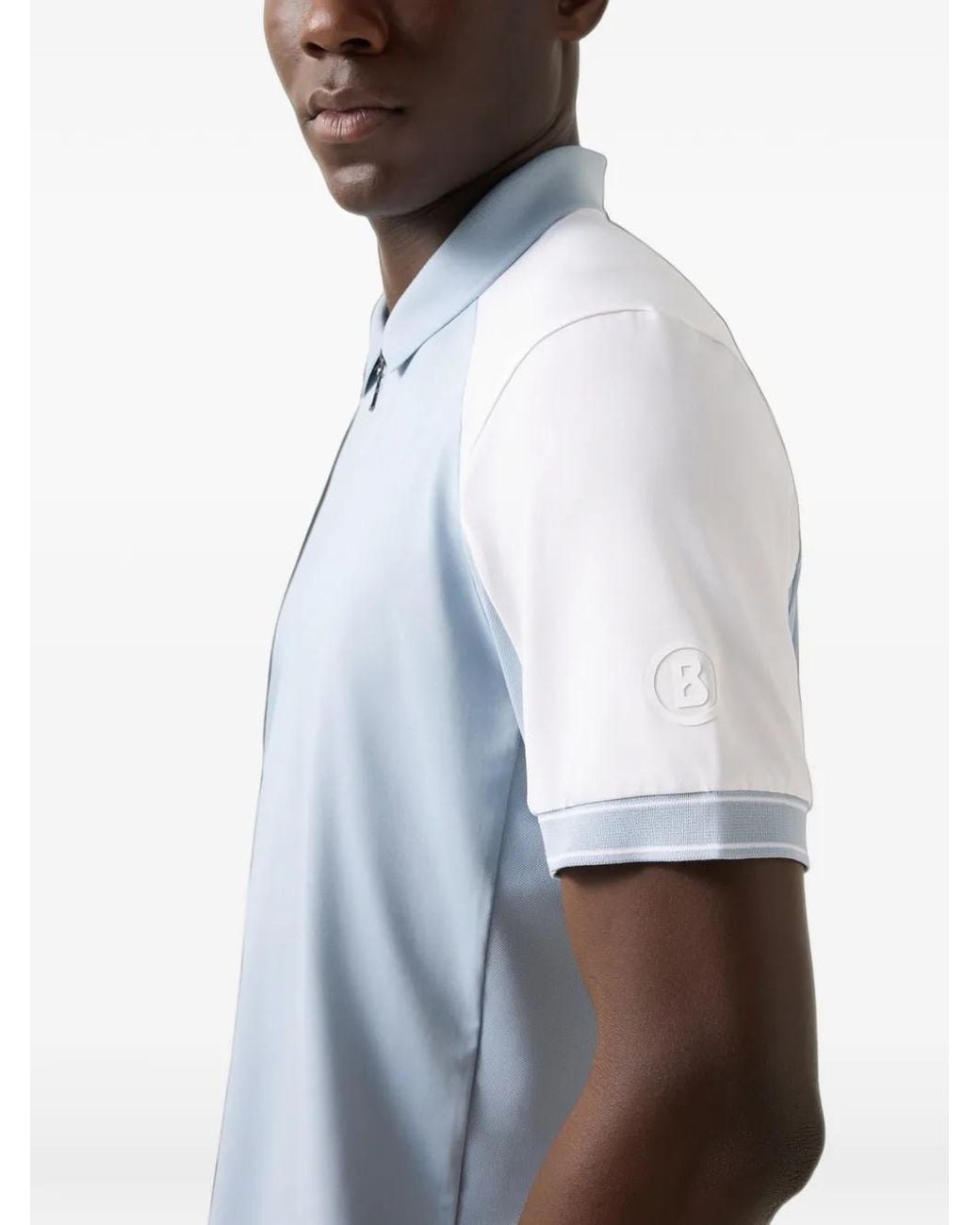 Bogner Blue Fabius Panelled Polo Shirt for men