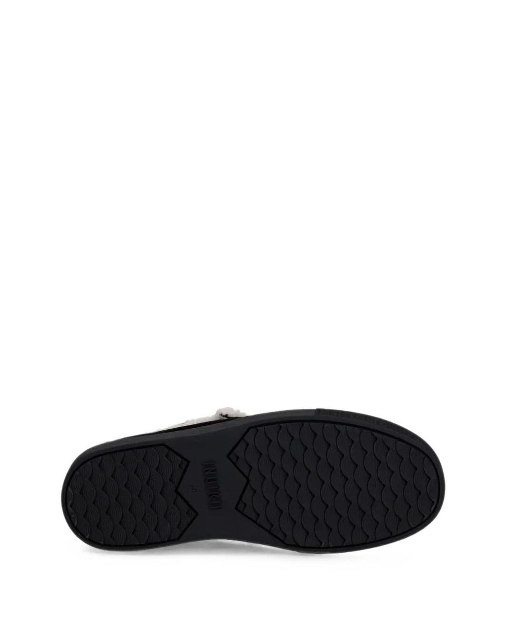 Inuikii Black Mocassins À Imprimé Vache Et Bords En Peau Lainée