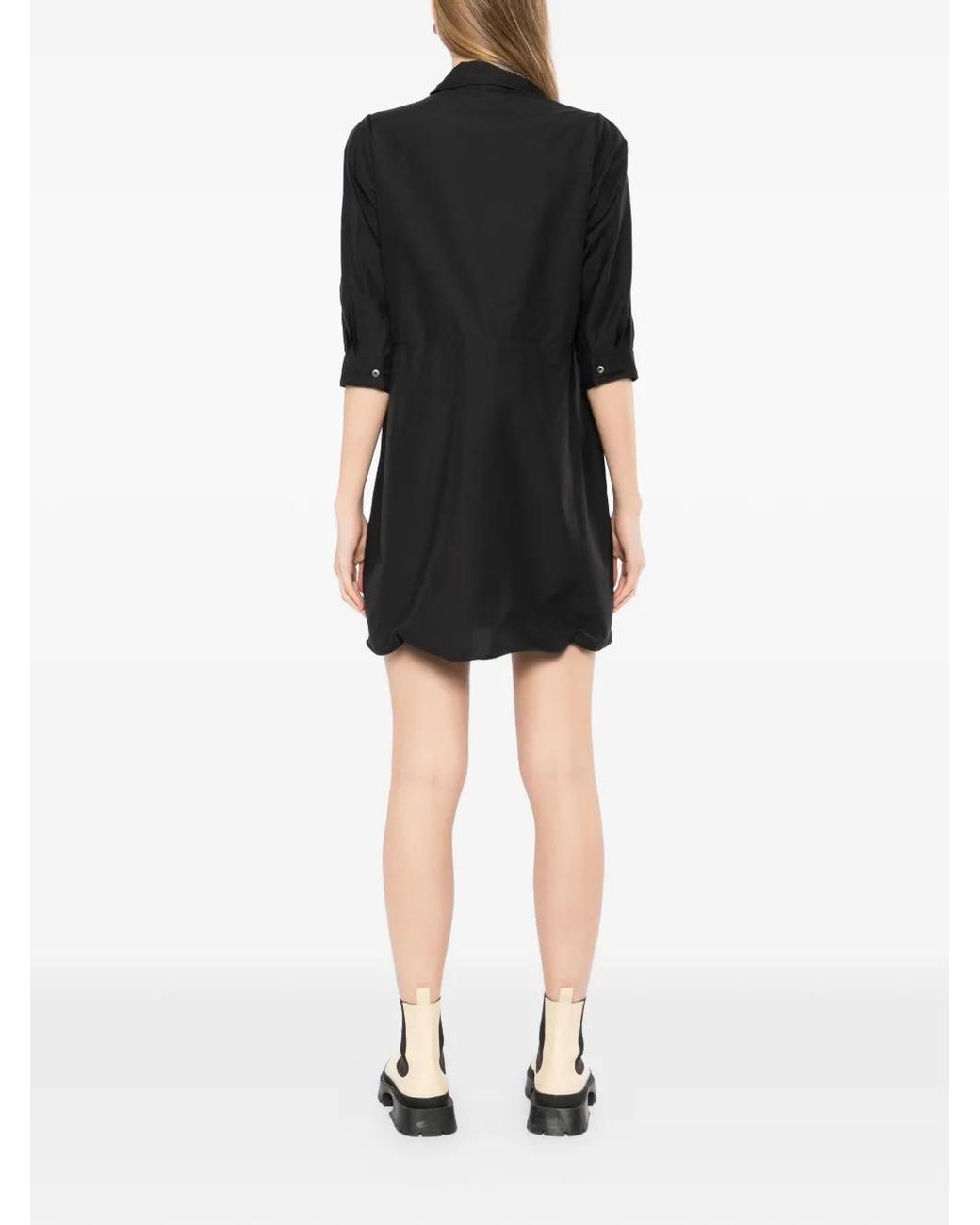 JNBY Black Collared Mini Dress