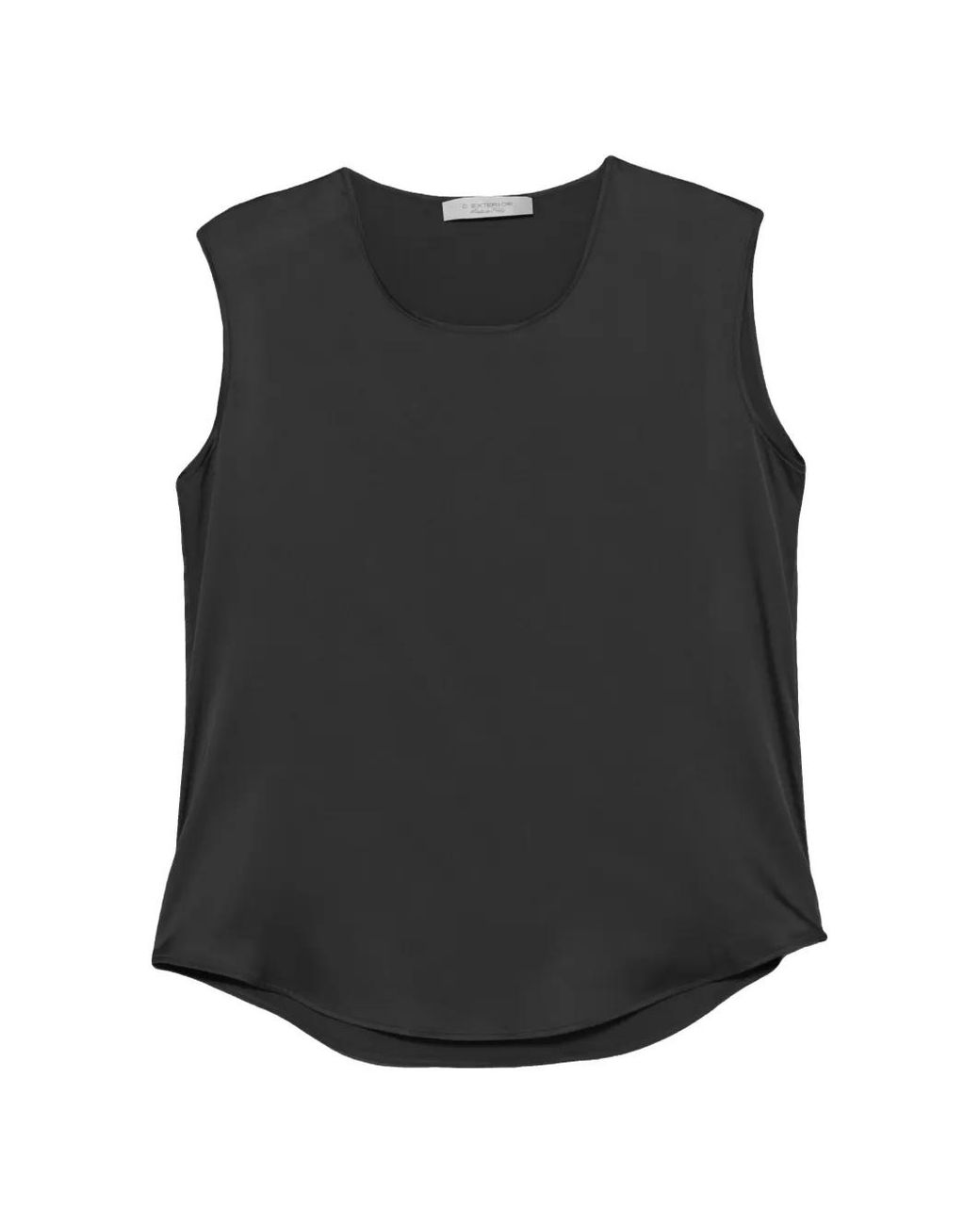 D.exterior Black Sleeveless Vest
