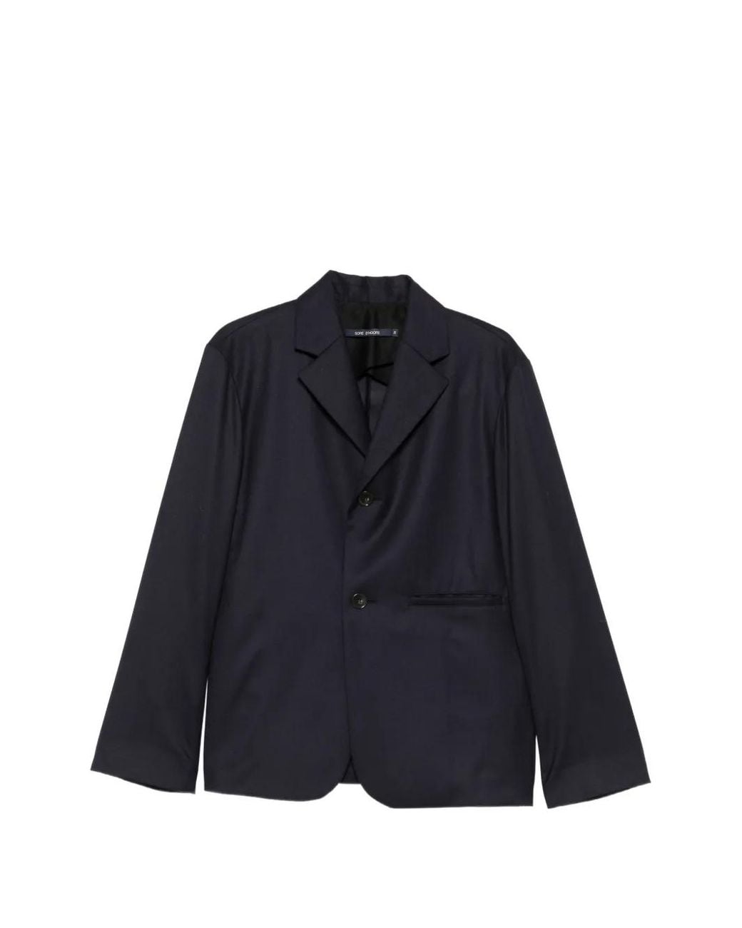 Sofie D'Hoore Blue Blazer Cyrano À Revers Crantés