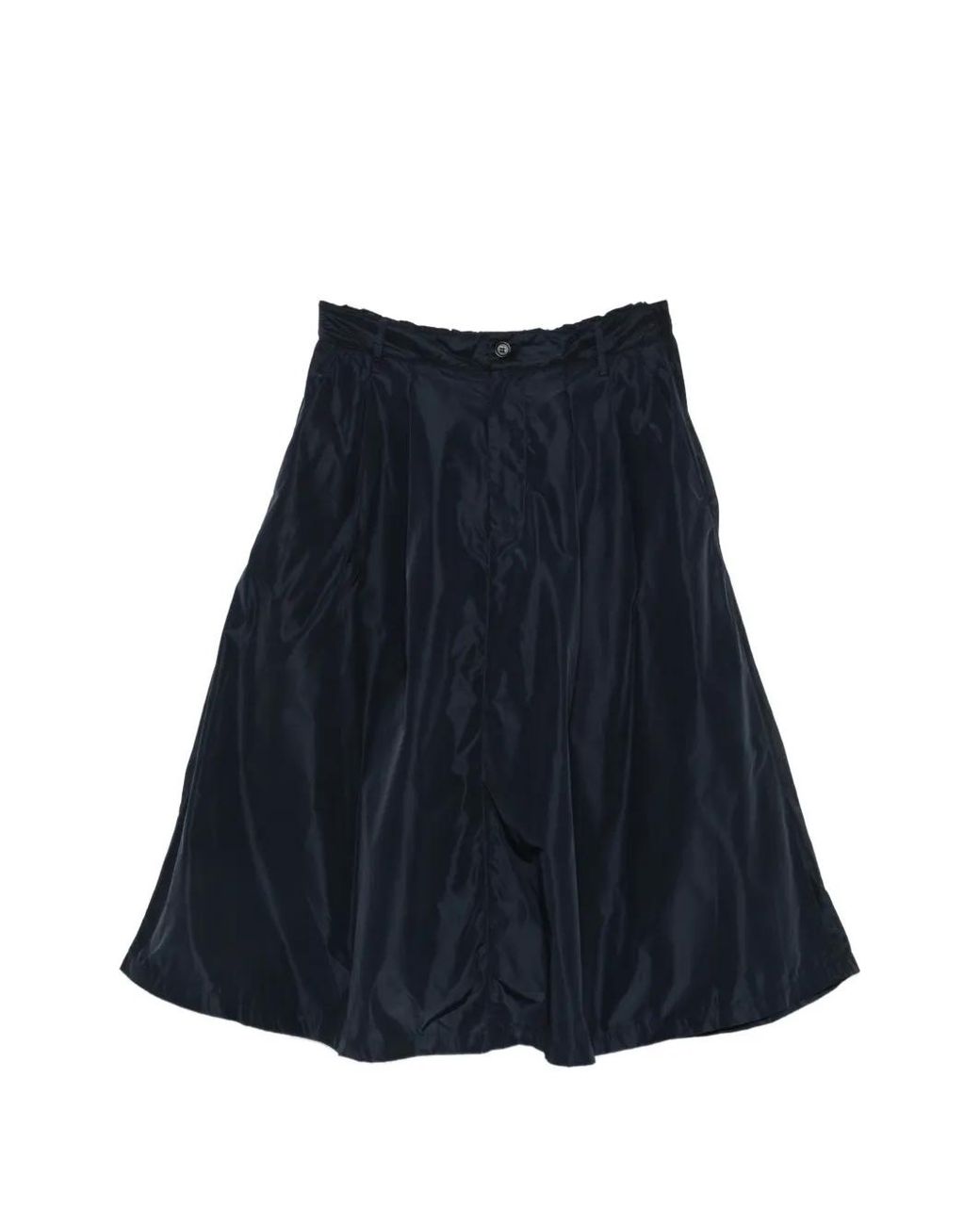 Aspesi Blue Alberta Pleated Midi Skirt