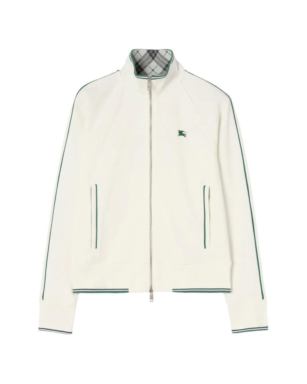Burberry White Nylon Cotton Tennis Jacket for men