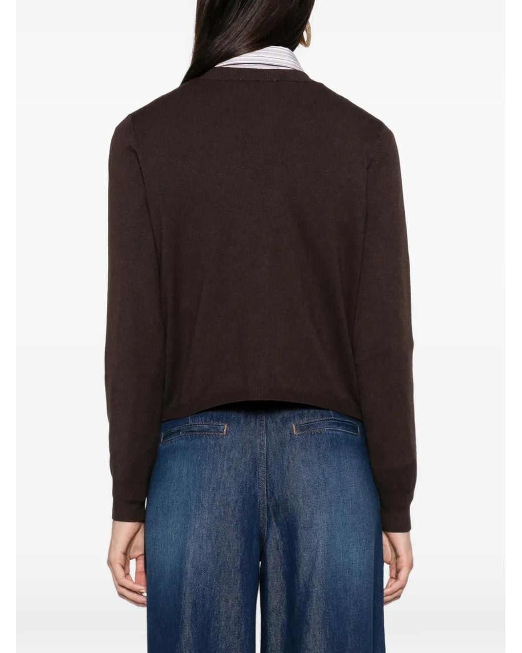 Please Brown Button-Up Cardigan