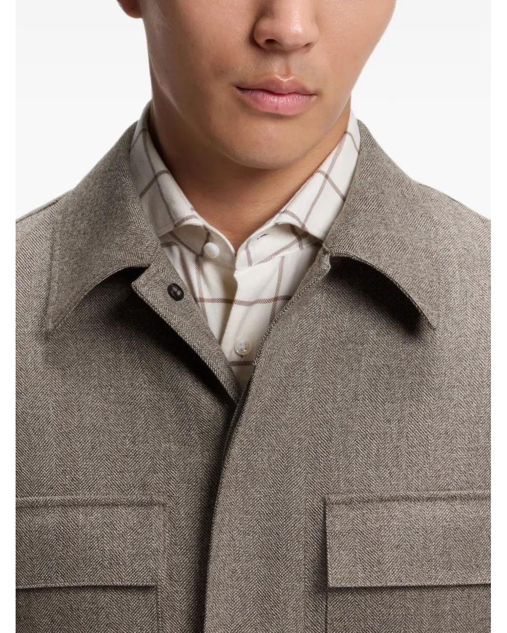 Boss Brown Relaxed-Fit Overshirt for men