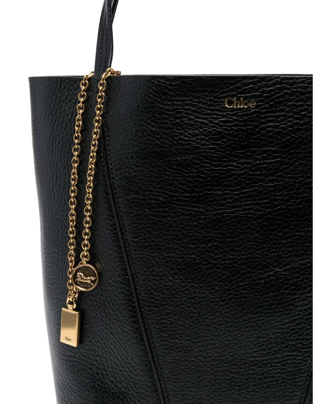 Chloé Spin Shopper Van Bewerkt Leer in het Black
