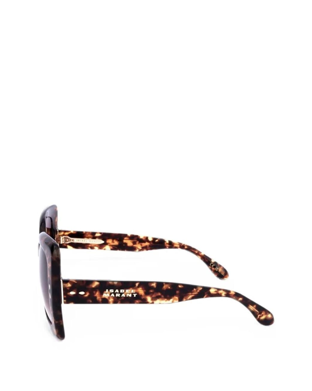 Isabel Marant Pink Square-Frame Tortoiseshell-Effect Sunglasses