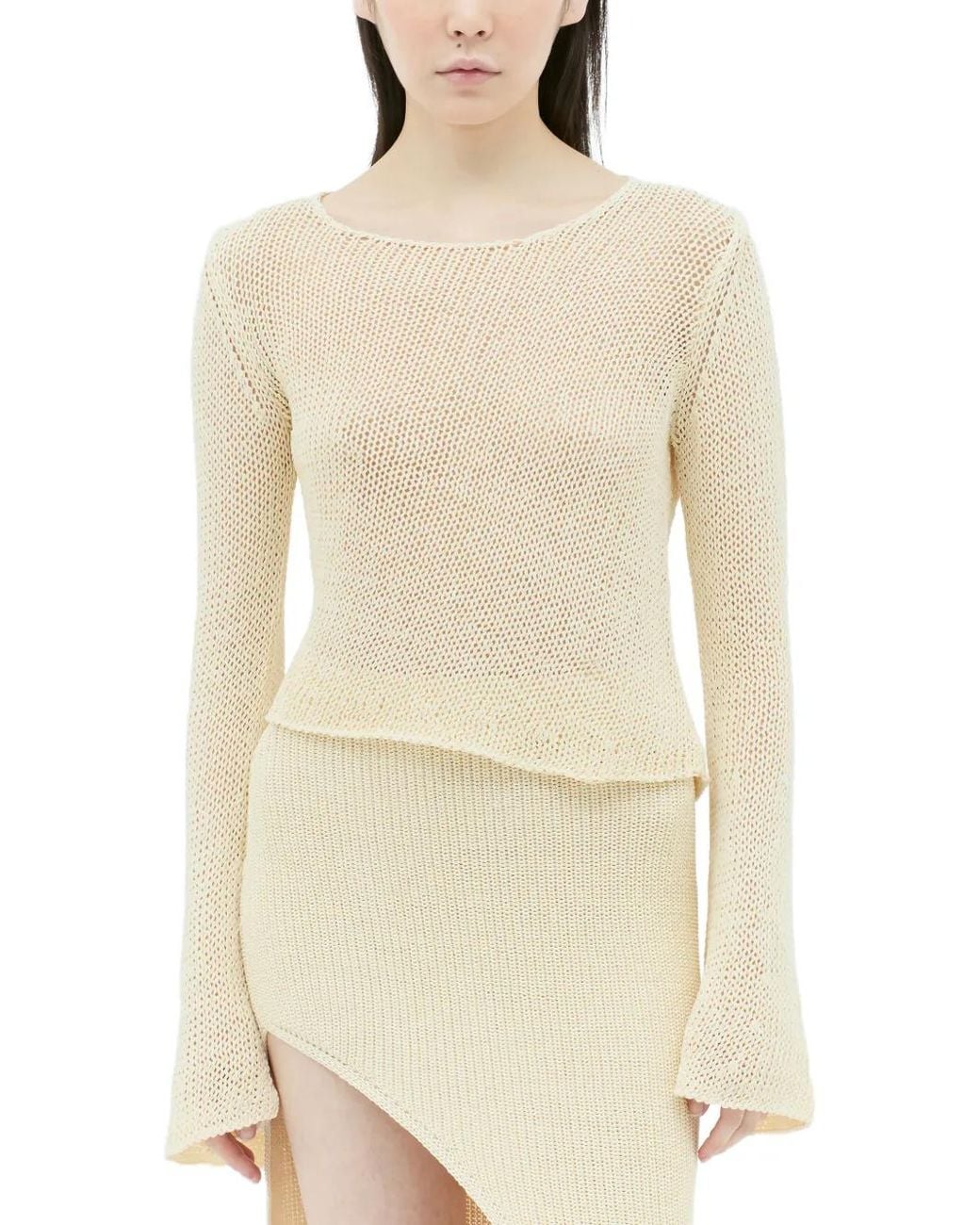 AYA MUSE Natural Dai Flared-Sleeve Top