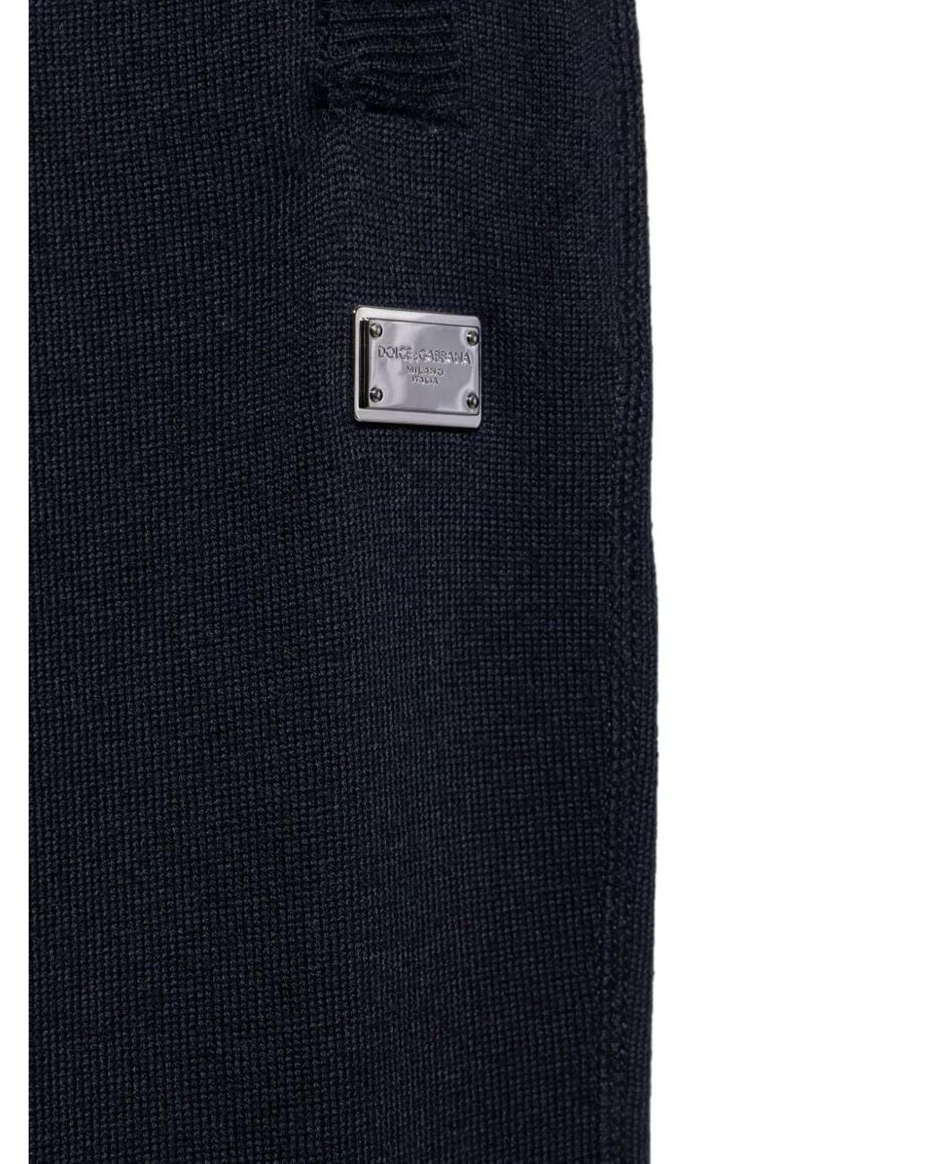 Dolce & Gabbana Blue Tapered Track Pants for men