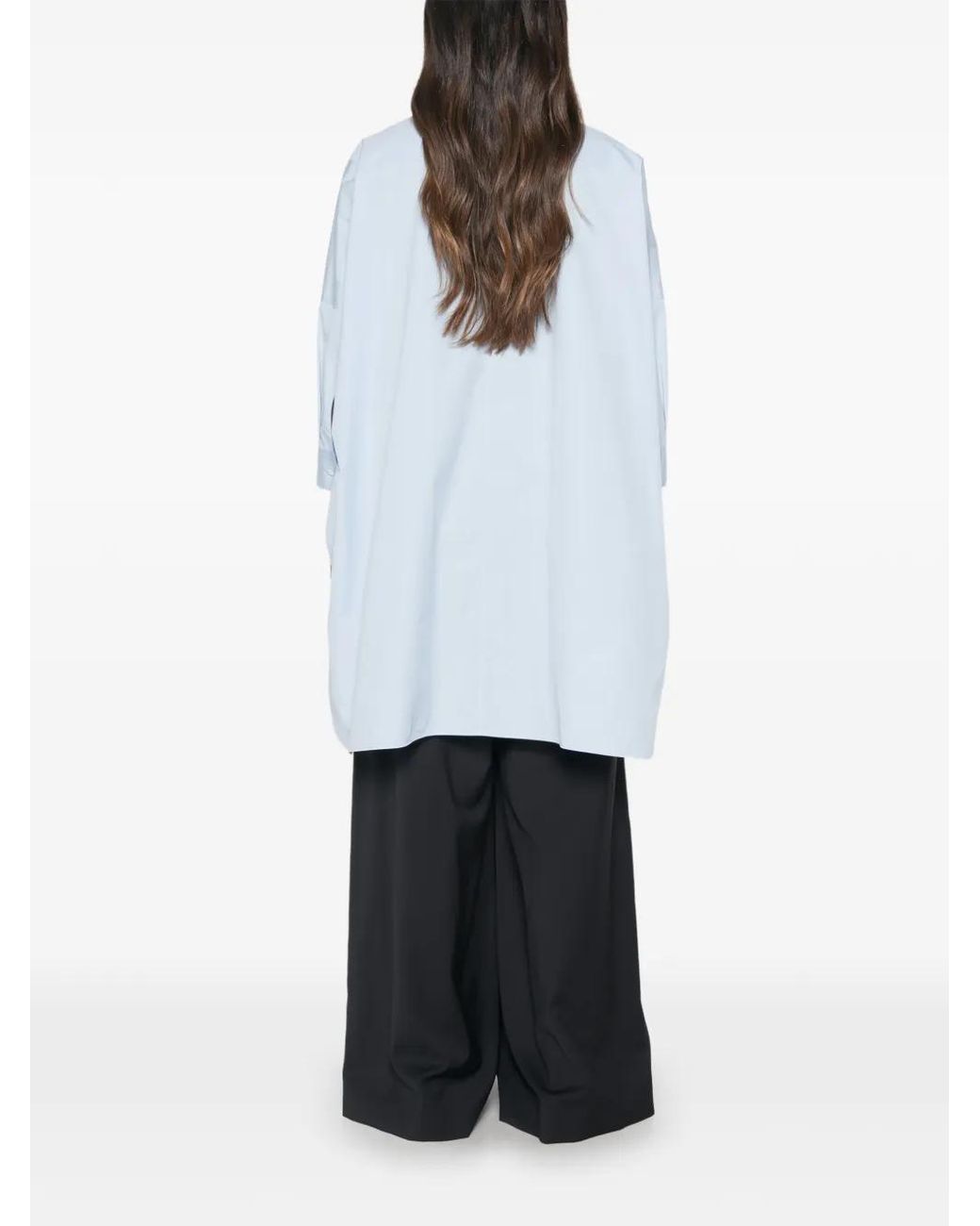 Jil Sander Blue Lightweight Cotton Poplin Shirt