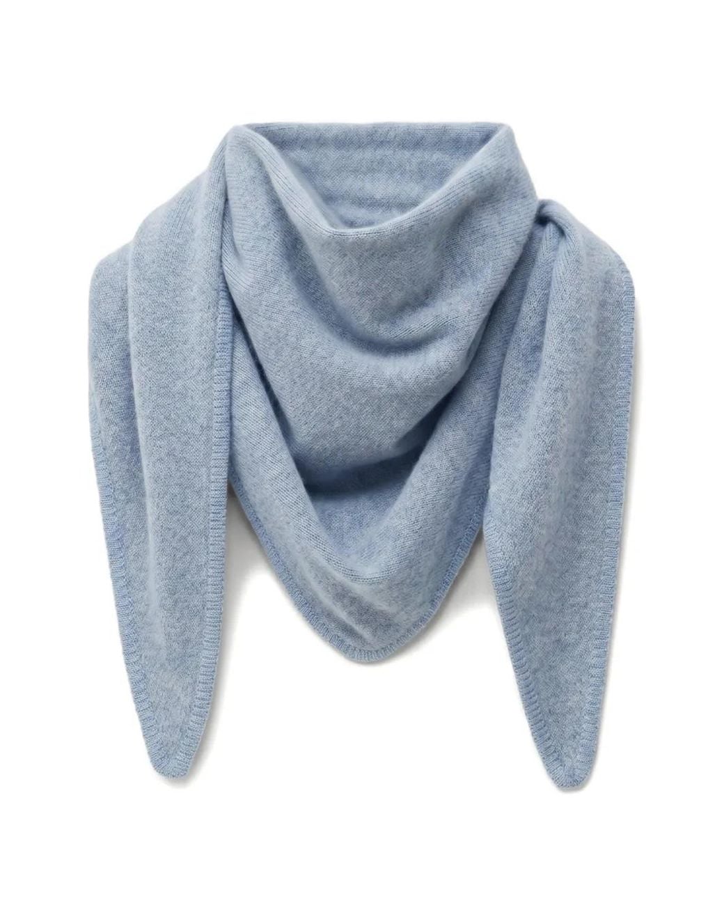 Not Shy Blue Éléonore Fine-Knit Cashmere Scarf